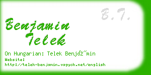 benjamin telek business card